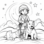 Bible Story: Shepherd Following the Star Coloring Pages 3