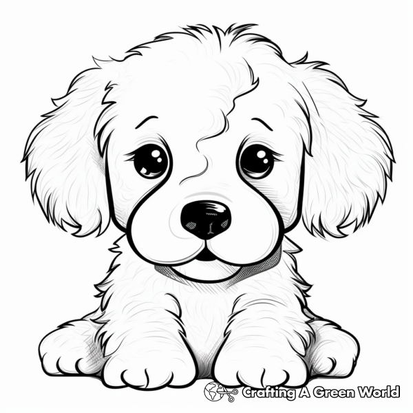 Puppy Face Coloring Pages - Free &amp; Printable!