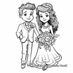 Bride and Groom Preparation Coloring Pages 1