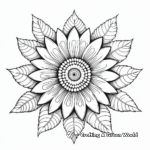 Bright Sunflower Summer Mandala Coloring Pages 1