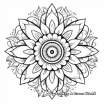 Bright Sunflower Summer Mandala Coloring Pages 4