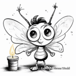 Brilliant Firefly Lighting Up Coloring Pages 4