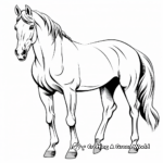 Brown Horse Coloring Sheets 4