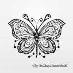 Butterfly Mandala Coloring Sheets 4