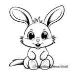 Cartoon Rabbit Coloring Pages for Kids 2