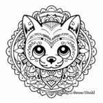 Cat Lovers: Cute Kitty Mandala Coloring Pages 4