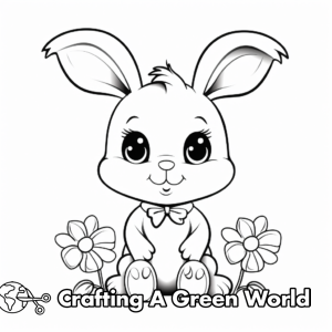 Simple Bunny Coloring Pages - Free &amp; Printable!