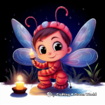Charming Fireflies around a Campfire Coloring Pages 1
