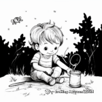 Charming Fireflies around a Campfire Coloring Pages 2