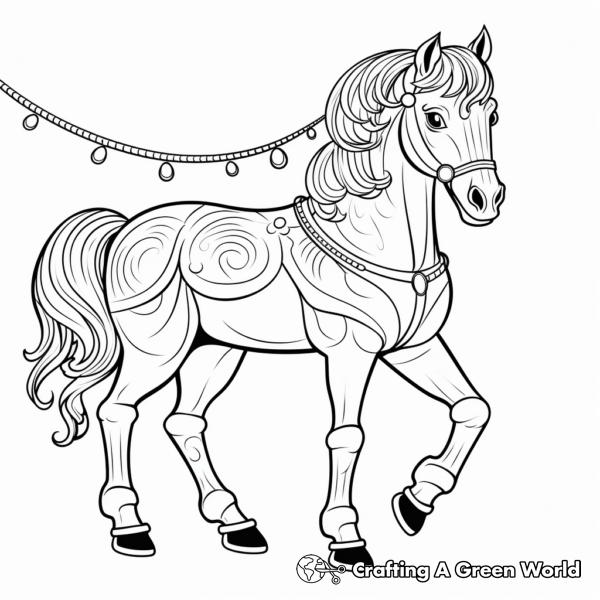 Rainbow Horse Coloring Pages - Free &amp; Printable!