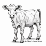 Charolais Dairy Cow Coloring Pages 1