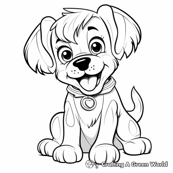 Puppy Face Coloring Pages - Free &amp; Printable!