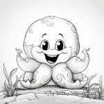 Child-Friendly Animated Octopus Coloring Pages 1
