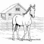 Children's Pony and Stable Coloring Pages 1