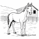 Children's Pony and Stable Coloring Pages 2