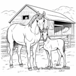 Children's Pony and Stable Coloring Pages 3