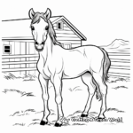 Children's Pony and Stable Coloring Pages 4