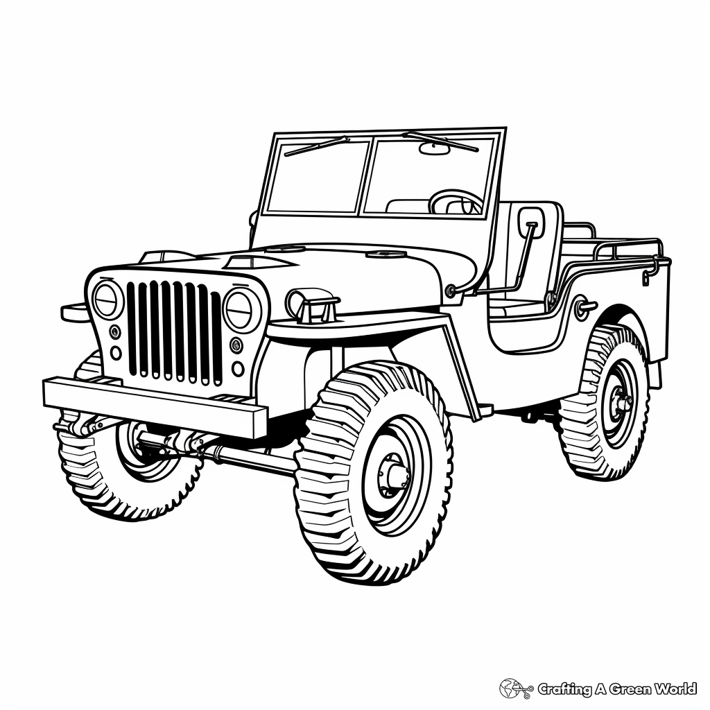 Jeep Coloring Picture