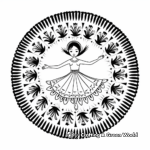 Classic Ballet Inspired Mandala Coloring Pages 3