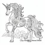Classic Fairy Tale Unicorn Horse Coloring Pages 3