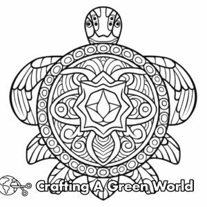 Turtle Mandala Coloring Pages - Free &amp; Printable!