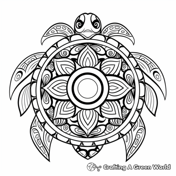 Free Printable Turtle Mandala Coloring Page Free Printable Turtle Mandala Coloring Page