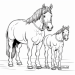 Clydesdale Horse Coloring Pages for Kids 4