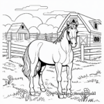 Color-by-Number Horse Farm Pages for Children 2