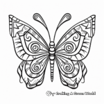 Colorful Butterfly Summer Mandala Coloring Pages 1