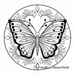 Colorful Butterfly Summer Mandala Coloring Pages 3