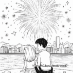 Colorful Fireworks Proposal Coloring Pages 3
