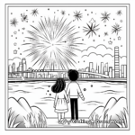 Colorful Fireworks Proposal Coloring Pages 4