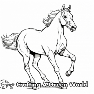 Hard Horse Coloring Pages - Free &amp; Printable!