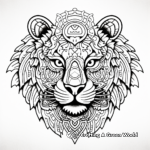 Complex Tiger Mandala Coloring Pages for Expert Colorists 1