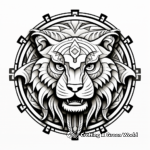 Complex Tiger Mandala Coloring Pages for Expert Colorists 2
