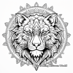 Complex Tiger Mandala Coloring Pages for Expert Colorists 3