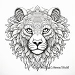 Complex Tiger Mandala Coloring Pages for Expert Colorists 4