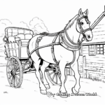 Country Carriage Horse Coloring Sheets 2