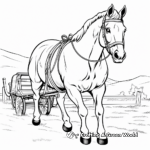 Country Carriage Horse Coloring Sheets 3