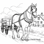Country Carriage Horse Coloring Sheets 4