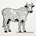 Creative Abstract Dairy Cow Coloring Pages 1