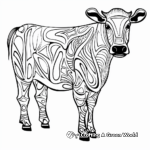 Creative Abstract Dairy Cow Coloring Pages 2