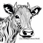 Creative Abstract Dairy Cow Coloring Pages 3