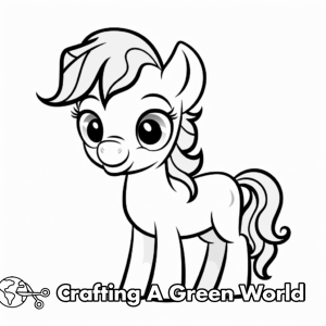 Rainbow Horse Coloring Pages - Free &amp; Printable!