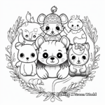 Cute Animal Friends Mandala Coloring Pages 1