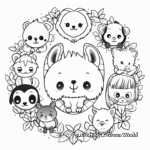 Cute Animal Friends Mandala Coloring Pages 4