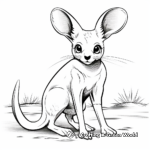 Cute Baby Kangaroo Rat Coloring Pages 1