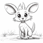 Cute Baby Kangaroo Rat Coloring Pages 2