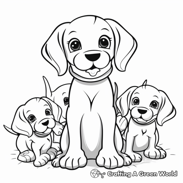 Beagle Puppy Coloring Pages - Free &amp; Printable!
