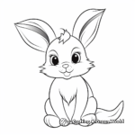 Cute Bunny Rabbit Coloring Pages 1